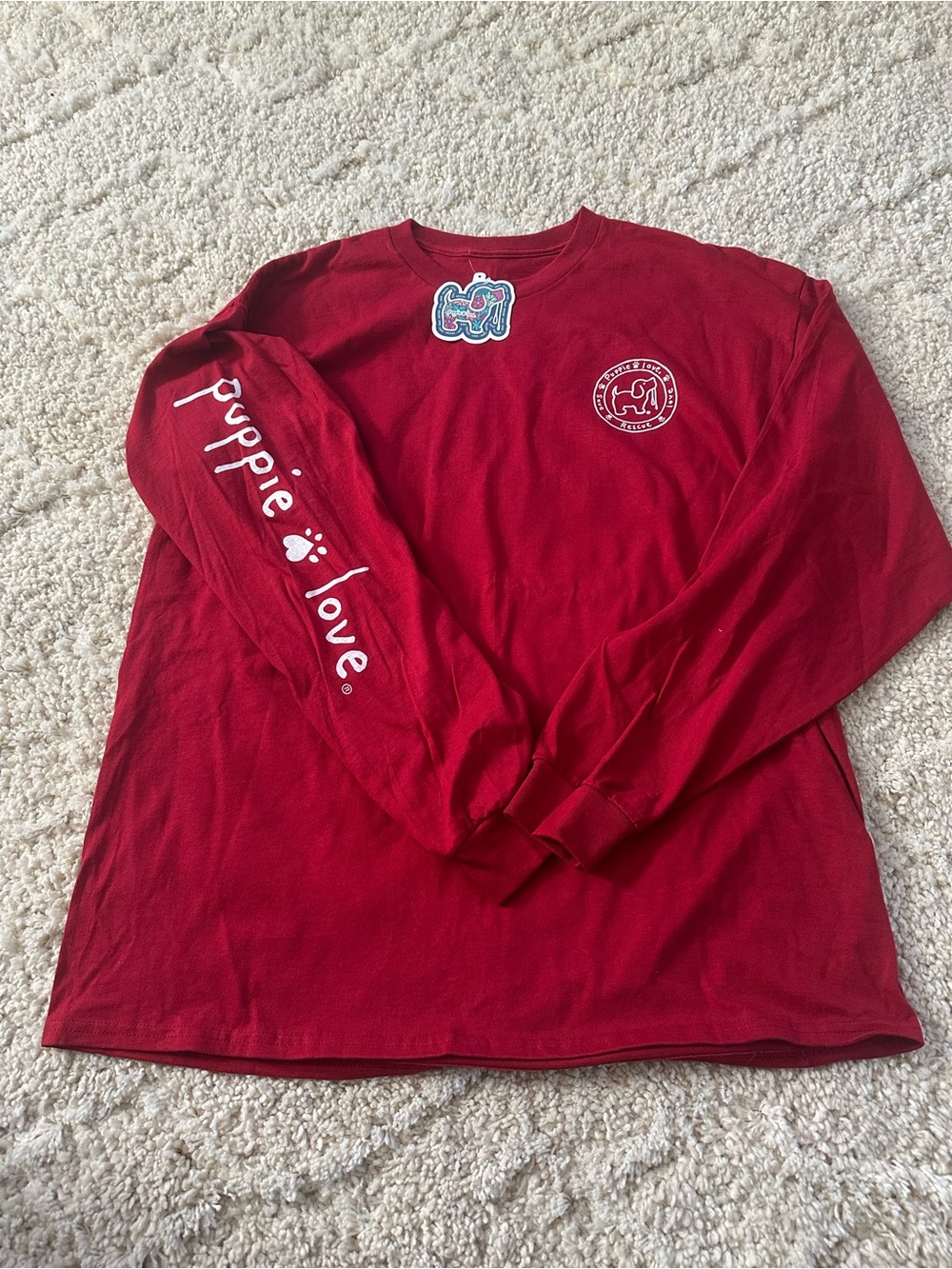 Puppie Love Cardinal Long Sleeve T-Shirt